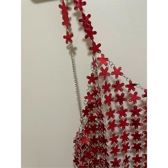 New Urban Outfitters Metallic Flower Dress Size XS - Picture 3 of 6